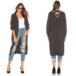 [Lovers and Friends] Lace Up Back Cardigan Revolve Sweater Long Maxi